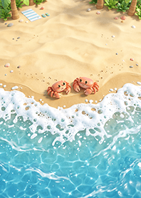 The sandy beach and the two of us.