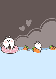 Rabbit Swimming Fun J-Red Brown (Pi5)