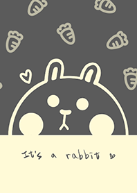 Bunny and Carrot J-Dark Gray (Ye5)