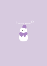 スノーマン × くすみカラー（紫）