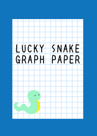 LUCKY SNAKE GRAPH PAPER-BLUE-WHITE