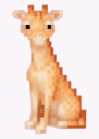 Giraffe Pixel Art Theme  Purple 03