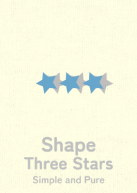 Shape Three Stars  Chalk blue