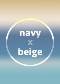 Gradation--01 [ navy x beige ]
