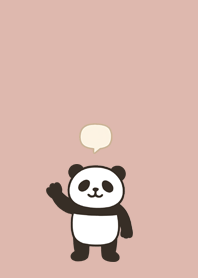 てをふるパンダ｜くすみピンク@6