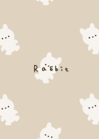 Full of rabbits. beige.