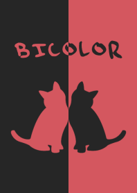 バイカラー [ねこ] 赤×黒 126