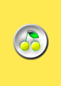 Simple cherry yellow button