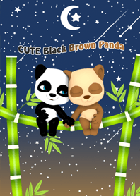 Cute Black Brown Panda