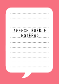 SPEECH BUBBLE NOTEPAD-RED