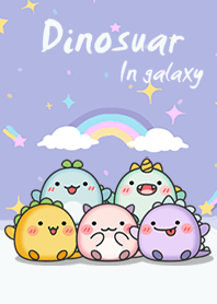 Dinosaur in purple space