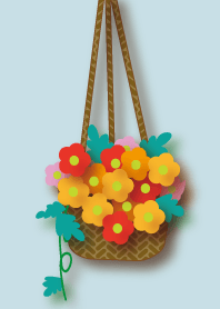 切り絵風お花の着せかえ2