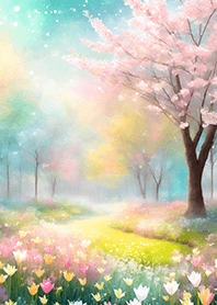 優美な春の風景の着せかえ(Spring-751)
