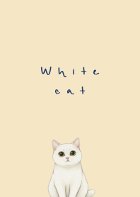 White Cat 2 Beige Blue theme