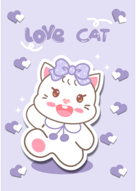 Love cat purple cute