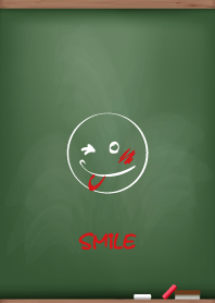 Black Board Smile. (Red)