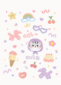 Baby Cat Cute : Minimal Pastel