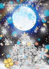 Christmas lucky clover Moon