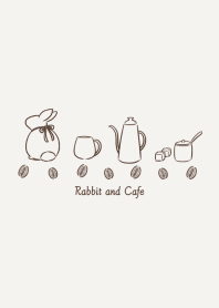 Rabbit and Cafe -light brown-