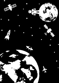 The Art of Outer Space Black-White