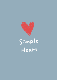Simple Beige Blue Heart