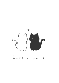 Lovely Cats (line)/ black WH.