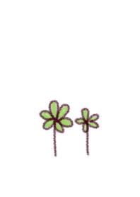 doodle of flower.(light green)