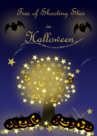 Tree of shooting star in Halloween