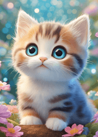 แมวน้อย ในทุ่งดอกไม้ 5