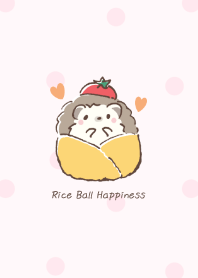 Hedgehog&Onigiri:pink dot 2