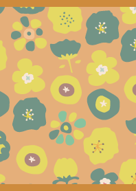 Delightful Flowers on brown