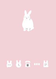 rabbit light pink simple