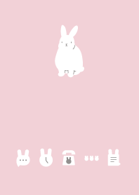 うさぷる〜ベージュ×ピンク
