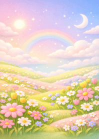 Pastel Rainbow Dream Meadow