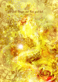 Gold Dragon and Rose good luck