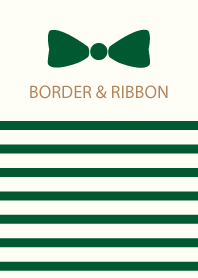 BORDER & RIBBON -Darkgreen-