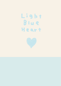 Simple Light Blue Heart Beige