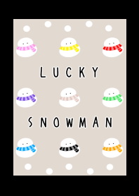 NINE LUCKY SNOWMEN-SNOWMAN-BLACKj