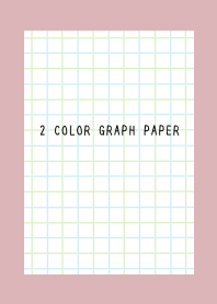2 COLOR GRAPH PAPER-BLUE&GR-DUSTY PINK