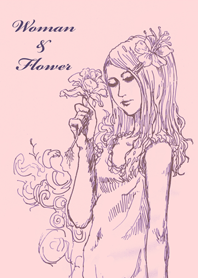 ผู้หญิง& ดอกไม้