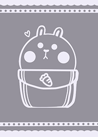 Pocket cute rabbit J-gray purple (Pu04)