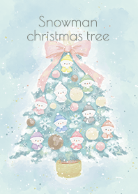 雪だるまのクリスマスツリー