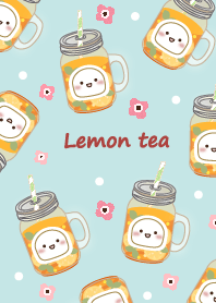 Natural design cute lemon tea (blue)