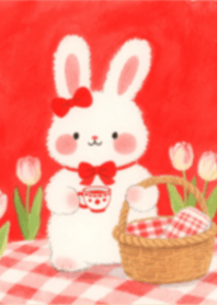 Cozy Apple Garden with Bunny