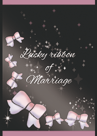 Black & Pink / Lucky ribbon of marriage