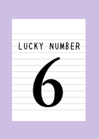LUCKY NUMBER 6 NOTEBOOK-DUSTY PURPLE