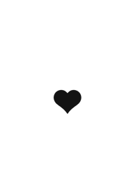 heart simple -white black.