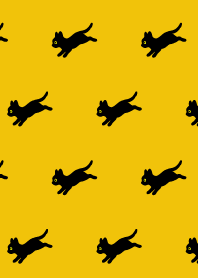 Black Cat Holiday13 on yellow