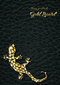-Bring good luck- GOLD LIZARD*