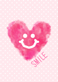 Smile - heart watercolor 2-